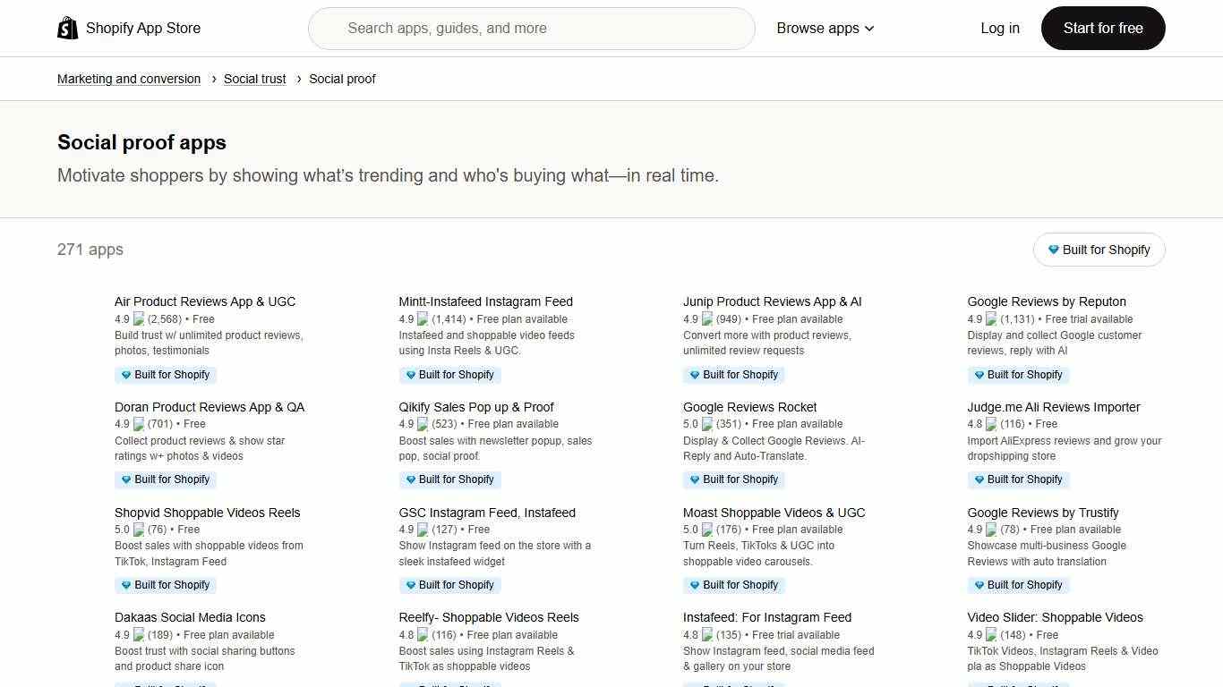 Best Social proof Apps For 2026 - Shopify App Store